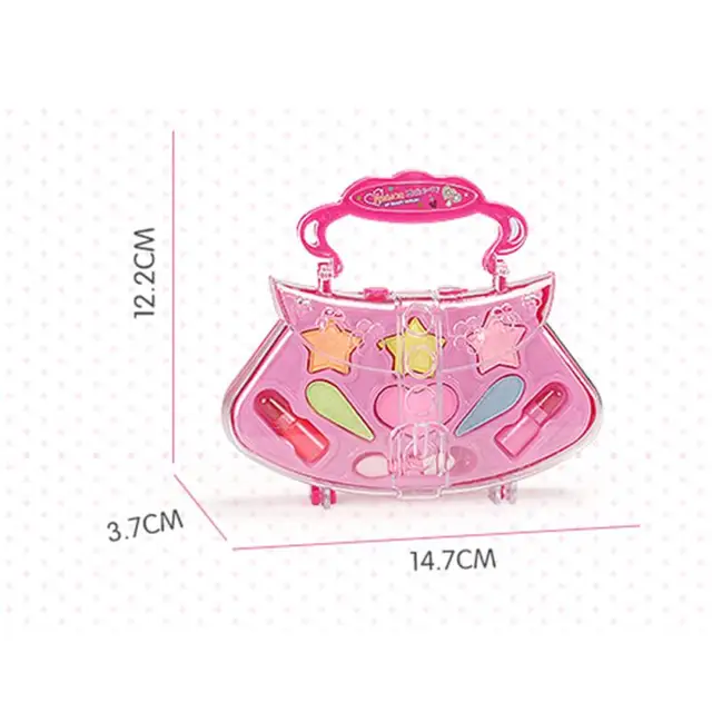 Girls Princess Makeup Set Eco-friendly Cosmetic Pretend Play Kit Kids Toy Gift Kids Princess Fashion Beauty Set Pretend Play Toy 5