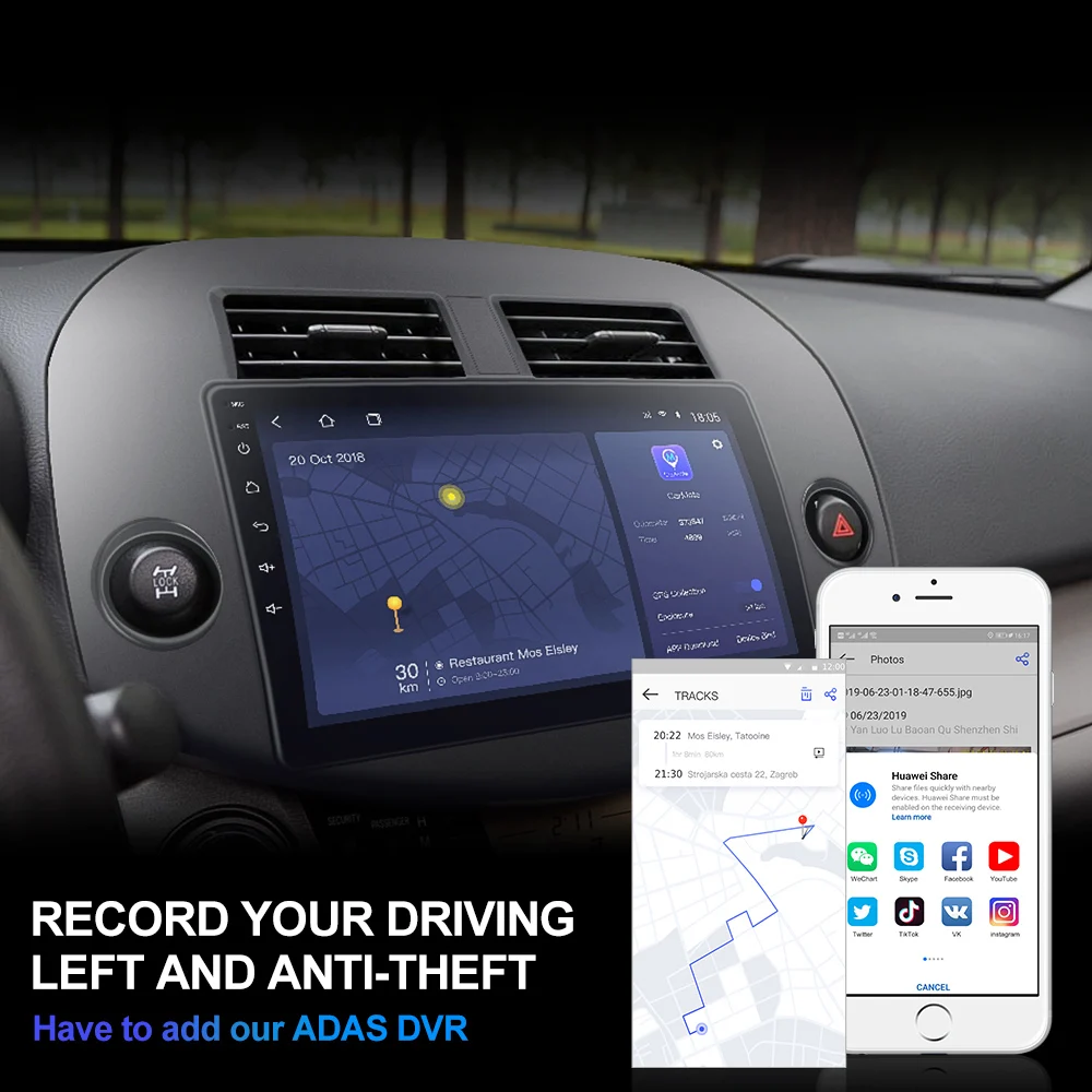 Discount Isudar H53 4G Android 1 Din Auto Radio For Toyota/RAV4 2007-2011 Car Multimedia 8 Core RAM 4GB ROM 64GB GPS DVR Camera IPS DSP 3