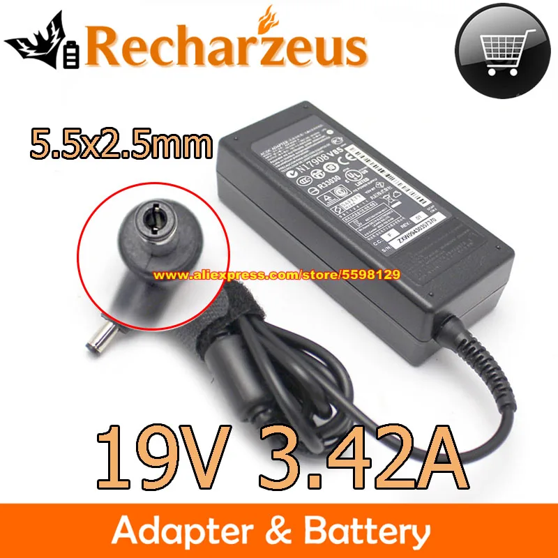 

19V 3.42A Adapter ADP-65DB PA-1650 SADP-65NB BB Charger For UL20FT X555L K53E UL80VT A200LP F5104A ULTRALIGHT JFT00 F555LA A200