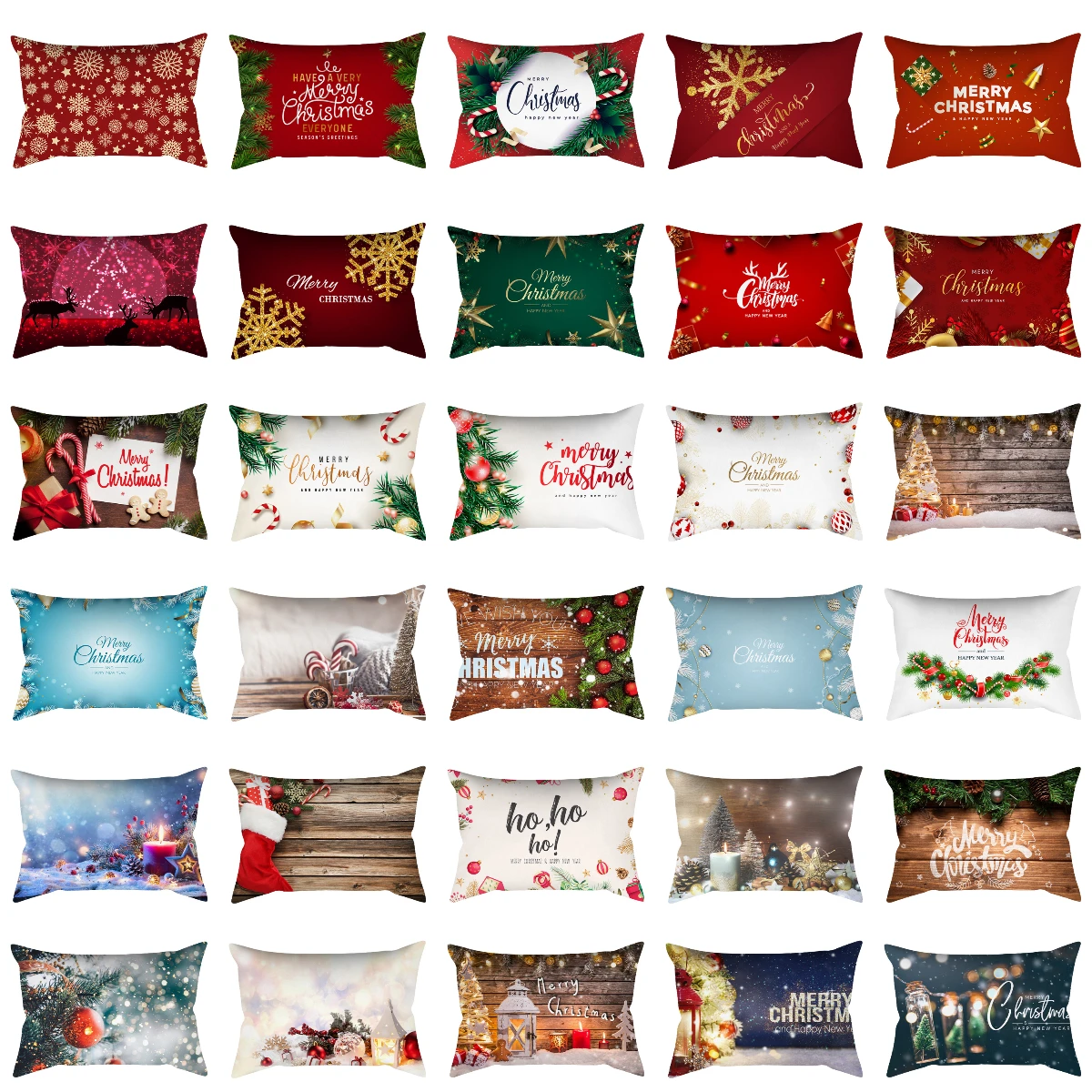 

2023 New 30X50CM Christmas Decorative Pillowcase Gold Snowflakes Sofa Waist Pillows Cover Livingroom Lumbar Cushions Home Decor