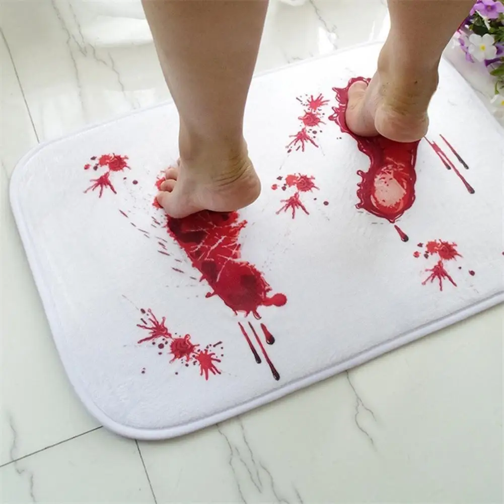 

New Halloween 40X60cm Bath Mat Bathroom Carpet Water Absorption Rug Shaggy Memory Foam Bathroom Mat Kitchen Floor