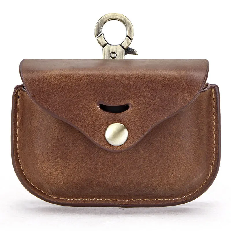 Retro Crazy Horse Leather Protective Headphone Case for Sony Wf 1000xm3 High Quality Genuine Leather Case for Sony Wf 1000xm3