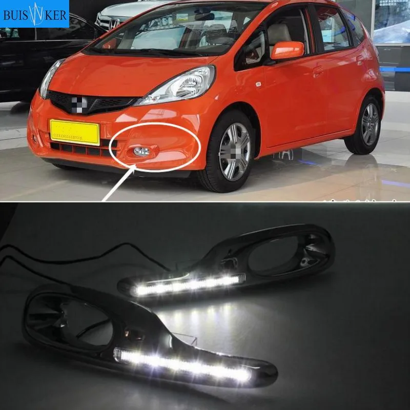 Автомобильные светодиодные дневные ходовые огни для Honda Jazz fit 2011 2012 2013 DRL