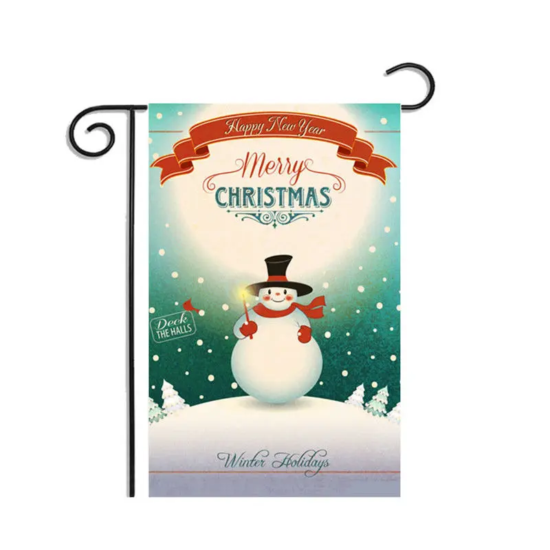 Snowman-4 На Рождество и Хеллоуин; Добро пожаловать на День Благодарения сад флаг на домашней странице баннер 30X45 см - Цвет: Snowman-4