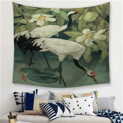 8 Bird Decorative Tapestries Hanging Wall Tapestries Mandala Bohemian Tapestry Landscape Wallpaper Wall Art Shawl Throw - Color: 8