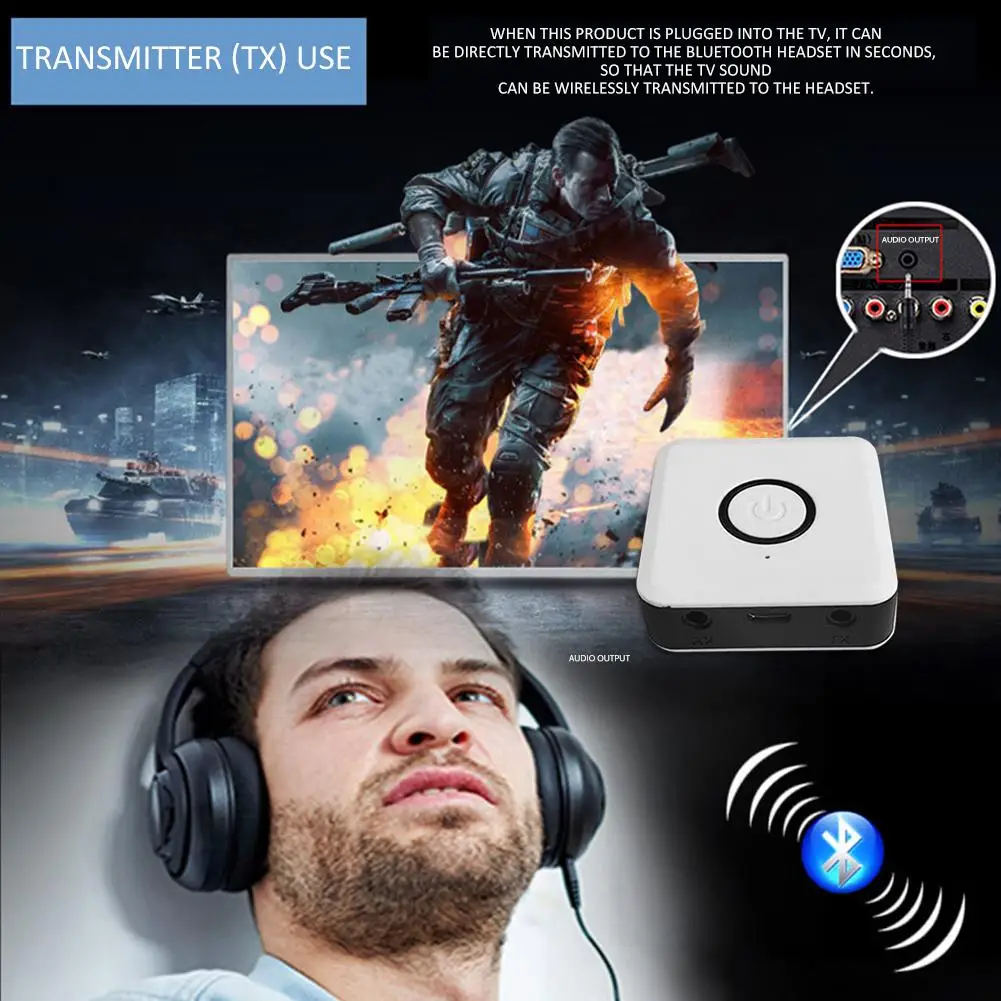 2 в 1 Bluetooth адаптер Bluetooth 4,2 аудио приемник передатчик Мини стерео преобразователь Bluetooth USB 3,5 мм для ТВ ПК автомобиля