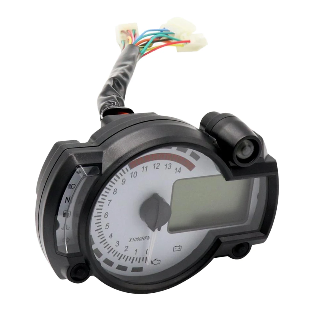 Universal 15000 RPM 299 KMH MPH Digital Odometer Speedometer Tachometer for Motorcycle