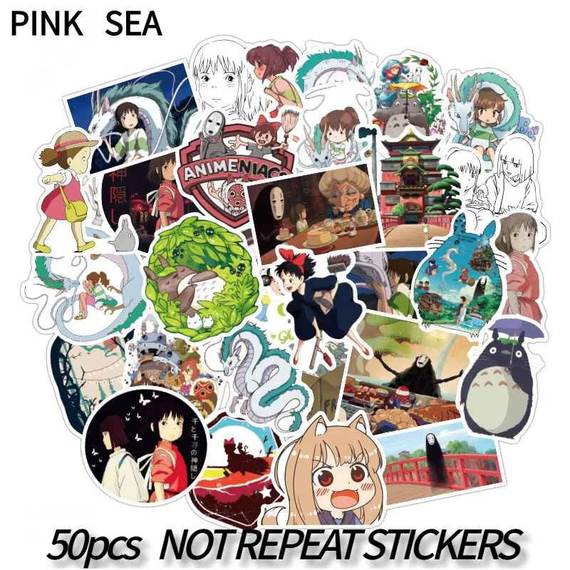 10/30/50Pcs/lot Japan Anime Spirited Away Totoro Sticker For Bicycle Motorcycle Snowboard Skateboard Laptop Luggage Phone Case