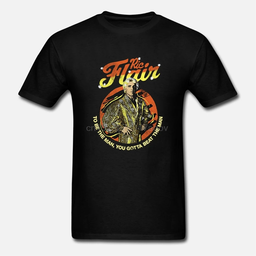 2019-Ric-Flair-To-Be-The-Man-You-Gotta-Beat-the-Man-Mens-Blue-Summer-T | Мужская одежда