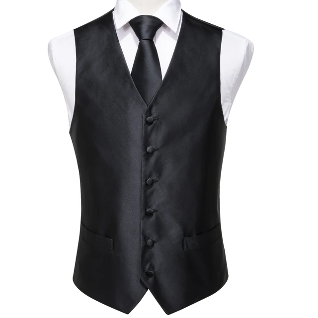 Hi-Tie New Design Paisley Dress Vest Set For Men Silk Jacquard Men's Vest Suit Male Waistcoat for Wedding Business Formal Jacket 5