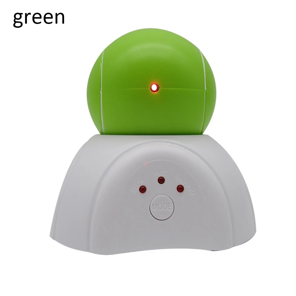 green Светодиодный игрушечный Кот Электрический Теннисный лазер трехскоростной автоматический Шар интерактивная игрушка кошачьи интерактивные игрушки автоматический прокатный мяч для собаки - Цвет: green