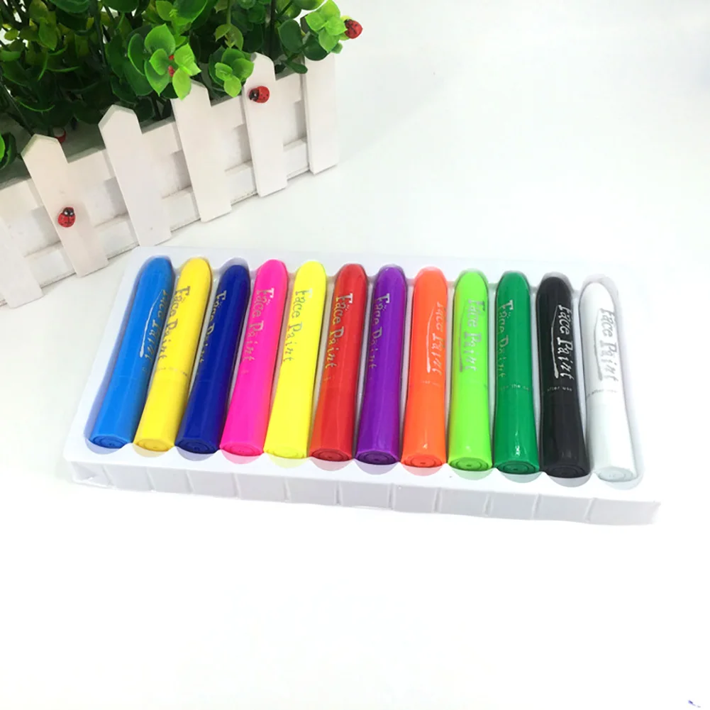 

Toys Party Drawing Face Painting Crayons 12 Colors Educational Makeup Children Washable Cosplay Body Non Toxic Stick