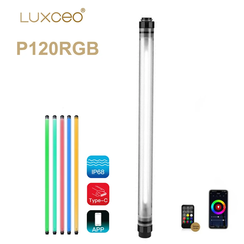 LUXCEO P120 RGB светодиодный светильник для видеосъемки встроенный аккумулятор с