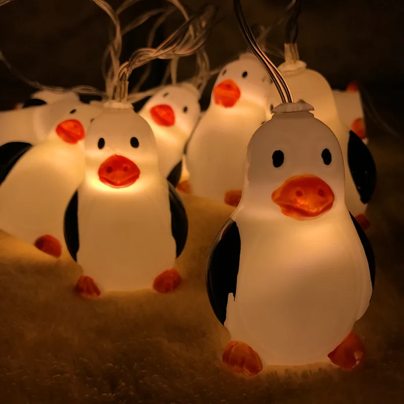 

1.5m 10 led Penguin Light String Christmas Decorations for Home New Year 2020 Christmas Ornament Christmas Tree Decoration