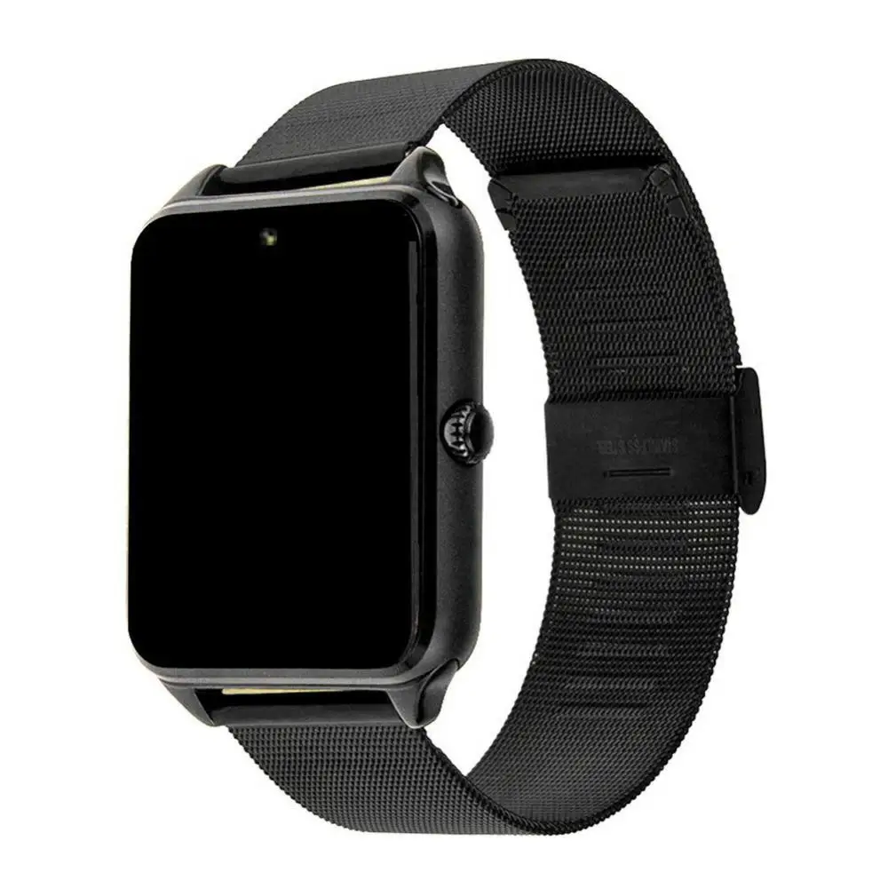 Смарт-часы GT08 Z60 металлические часы Bluetooth Smartwatch фитнес-браслет поддержка sim-карты наручные часы для телефона Android PK DZ09 - Цвет: Black