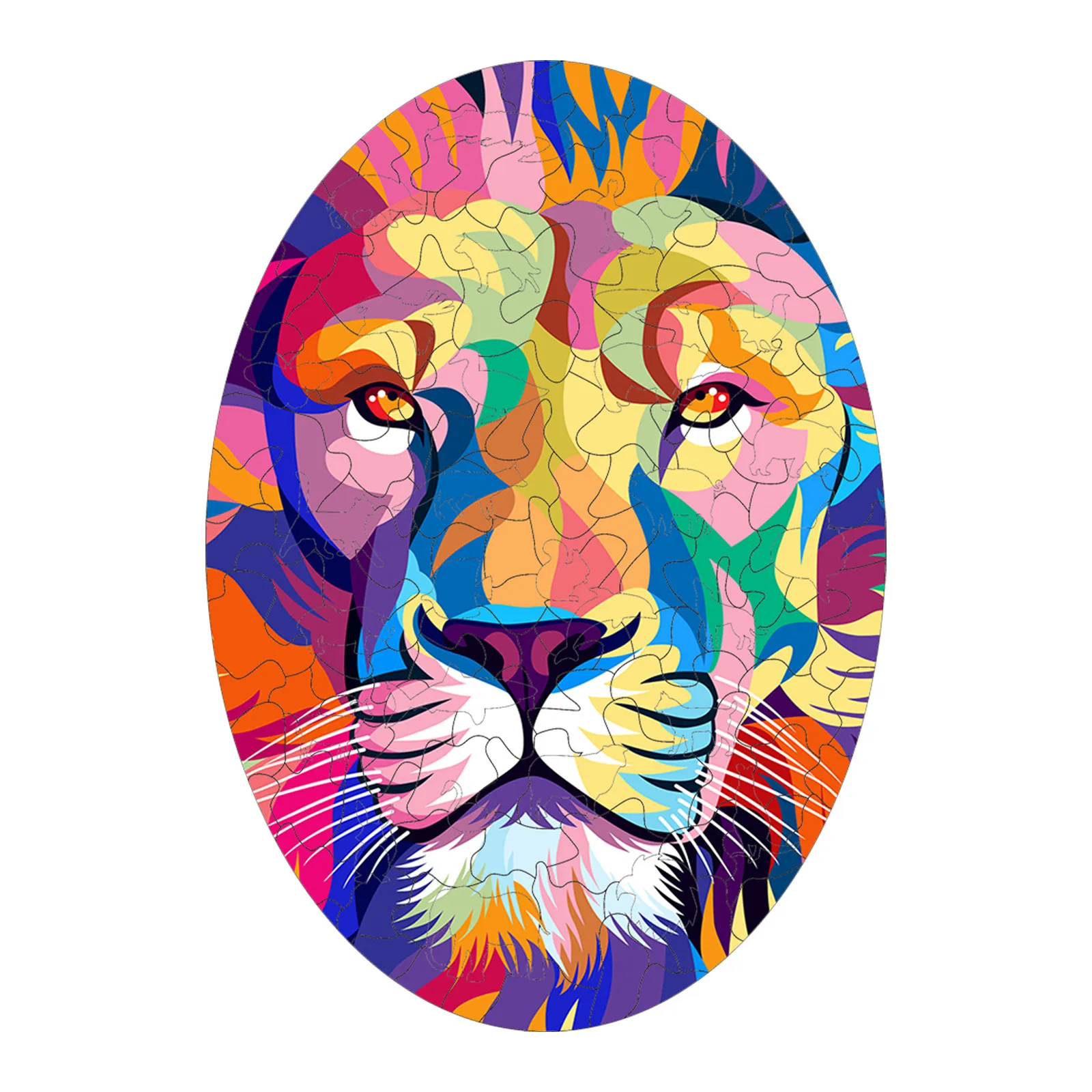 

Tiger Unique Wooden Jigsaw Puzzles Mysterious Animal Puzzle For Adults Kids Educational Fabulous Gift Interactive Games Toy