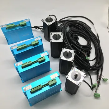 

4PCS NEMA23 57mm 3Nm 430Oz-in AC/DC Closed loop Stepper Motor Drive Kit Easy Servo W/Cooling Fan for CNC Mill Engraving machine