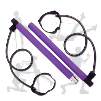 

Yoga Pilates Stick Resistance Bands Bodybuilding Crossfit Gym Rubber Tube Elastic Bands Fitness Equipment Training Exercise Bar