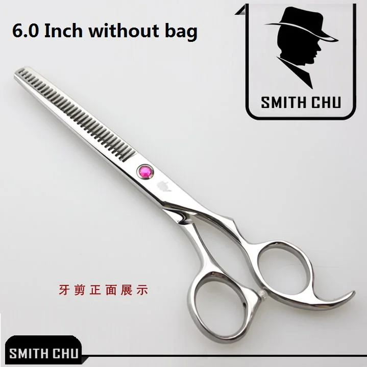 Smith Chu 5," 5,5" 6," 6,5" " Профессиональная машинка для стрижки волос режущие ножницы для салона Парикмахерские филировочные ножницы, парикмахерские поставщиков LZS0004 - Цвет: LZS0005 60 no bag