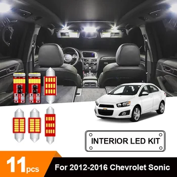 

11 x White Ice Blue No Error Car LED License Plate Interior Reading Ceiling Cargo Bulb Package Kit For 2012-2016 Chevrolet Sonic