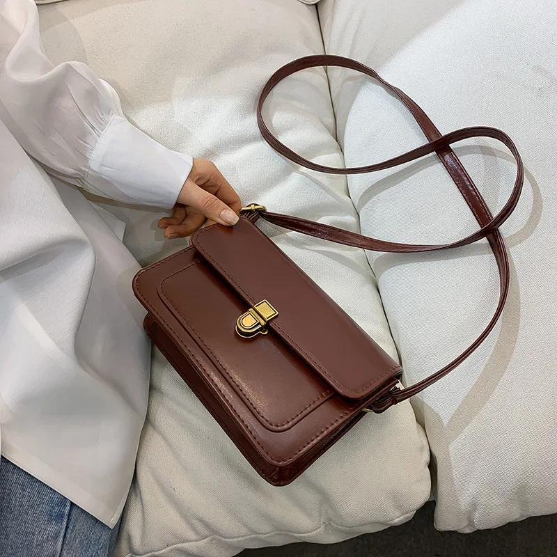 

Autumn And Winter Textured Casual Bag Women's 2020 New Style Korean-style Fashion Western Style Shoulder Square Sling Bag