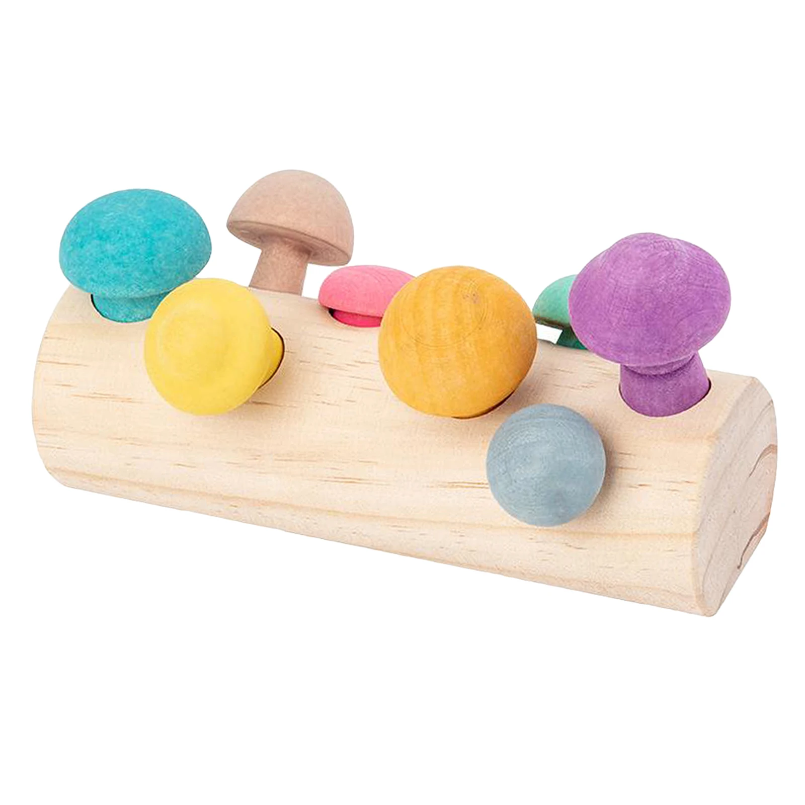 Montessori Wooden Colorful Mushroom Shaped Color Sorting Game Toy Kids Picking Mushroom Educational Toys Montessori Wooden Colorful Mushroom Shaped Color Sorting Game Toy Kids Picking Mushroom Educational Toys