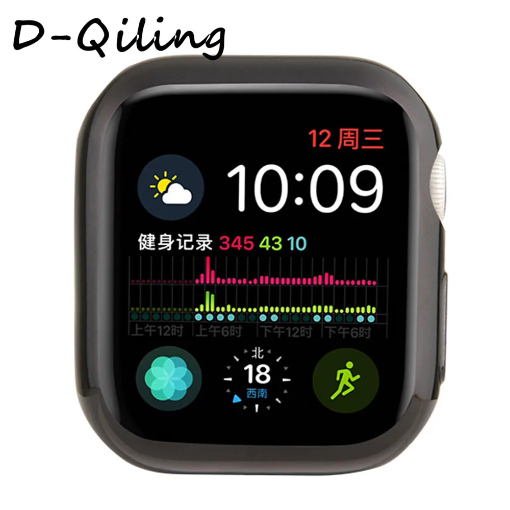 Чехол для часов Apple Watch Case5, 4, 3, 2, 1, 40 мм, 44 мм, прозрачный чехол из ТПУ, защитная пленка для экрана iWatch