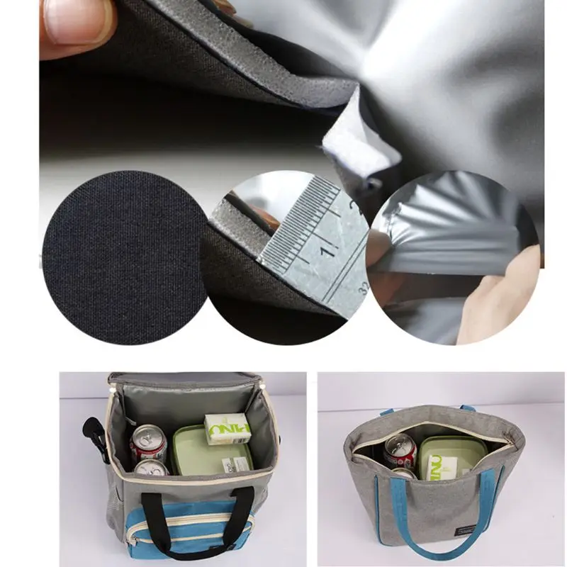 THINKTHENDO Lunch Bag Insulated Thermal Food Storage Bags Portable Travel Working Picnic Box