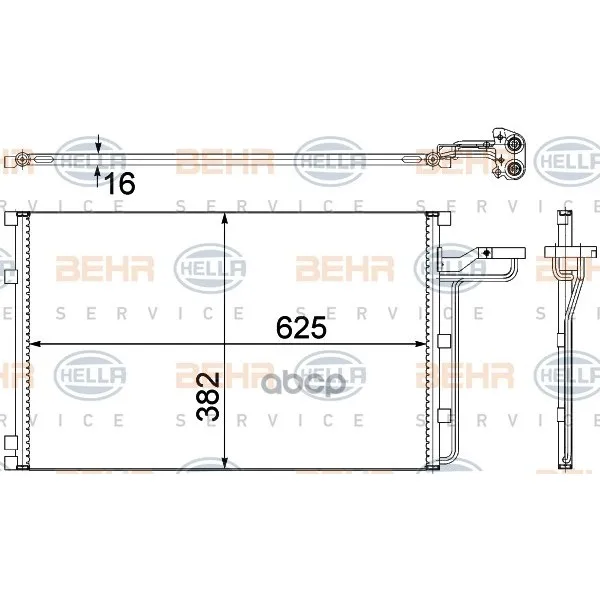 Конденсатор, Кондиционер HELLA арт. 8FC351307-621