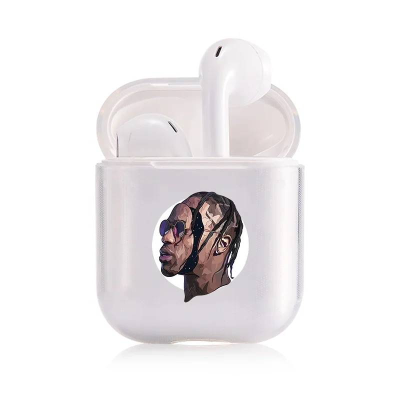 1200059 Чехол travis scott для Airpods Роскошный прозрачный мягкий чехол для Air Pods чехол Bluetooth беспроводные наушники для AirPod 2 Чехол - Цвет: 1200059
