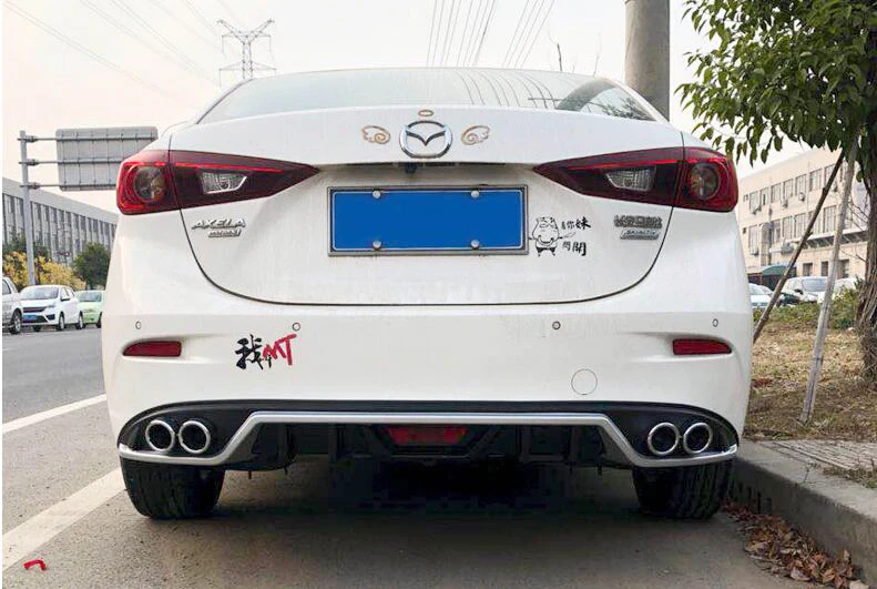 Защитные бамперы для заднего бампера Mazda 3 Axela ABS комплект кузова DCK 2017 2019|Обвесы| |