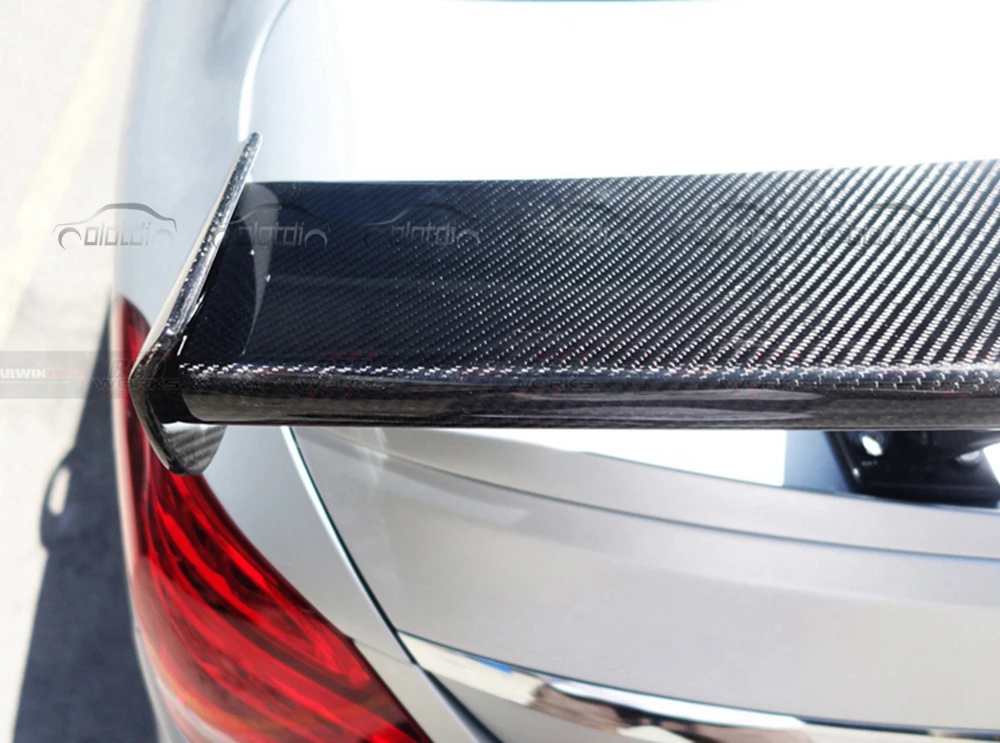PD Стиль углеродного волокна крылья спойлер задний багажник сплиттер для MERCEDES-BENZ C Класс W205 C63 C43 2 двери