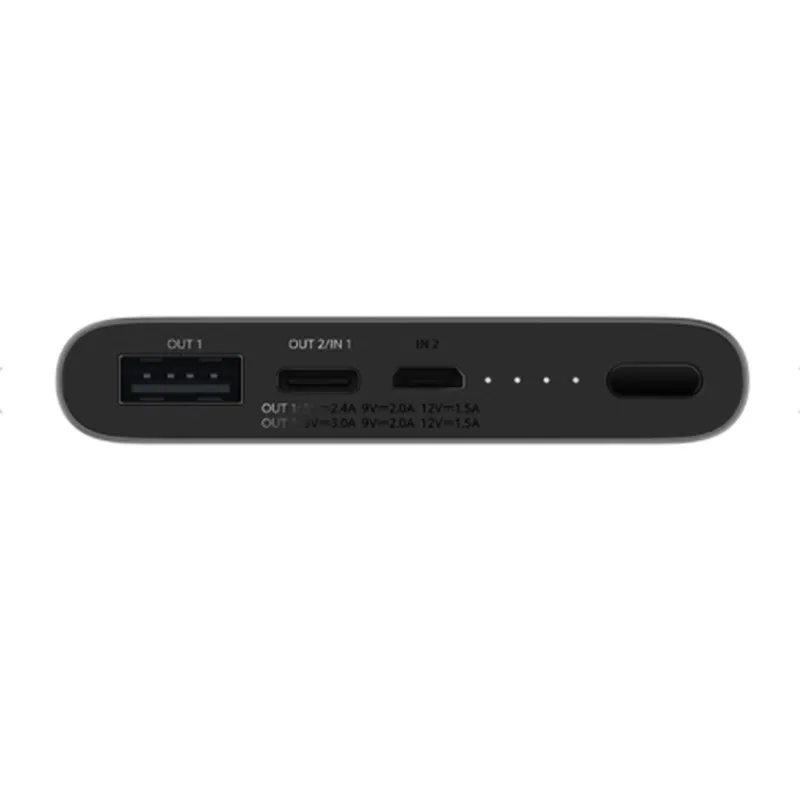 xiaomi mobile power 3 10000mAh USB-C двухсторонняя версия быстрой зарядки power bank QC3.0 портативное зарядное устройство 2 USB 10000mAh