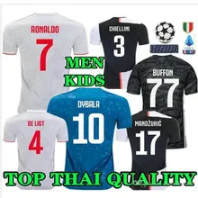 19 20 juve Футбольная Футболка BUFFON Dybala DE LIGT Ramsey Emre Can Ronaldo Mandzukic Kean футболка для взрослых