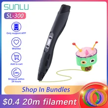 SUNLU ثلاثية الأبعاد القلم المهنية SL-300 طباعة مع ABS PLA خيوط النمذجة الفنون الحرف أفضل هدية للأطفال إلى لوحة يدوية الرقمية