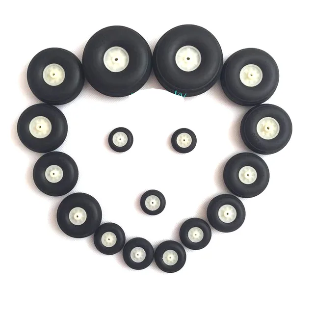 2pcs/lot High elastic rubber wheel for Rc Fixed-wing airplane(diameter 25/32/45/50/55/64/70/76MM ) can for DIY robot tires 1