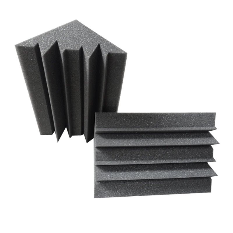 Quality 12 Pcs Black Bass Sponge For Corner Wall Sound Absorbing Studio Sponge