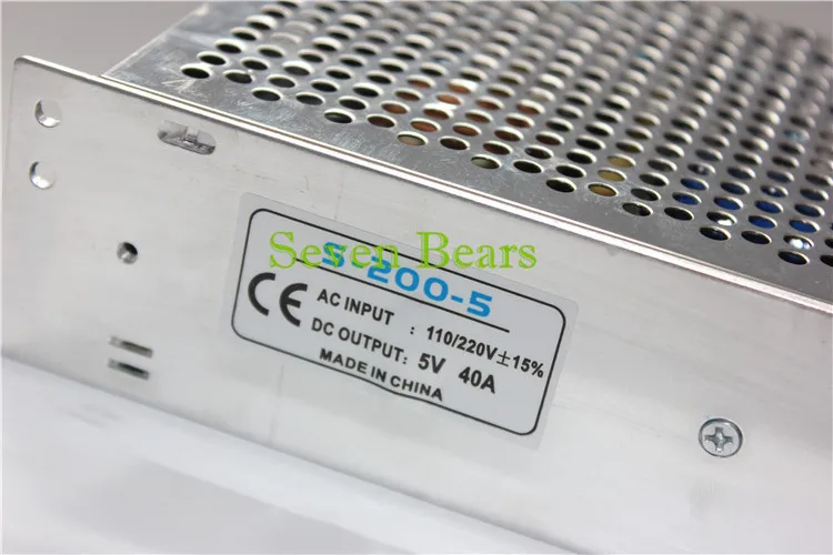 Лучшее качество 5V 40A 200W Драйвер импульсного источника питания адаптер для