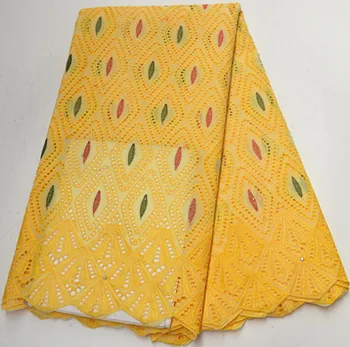 

Swiss voile lace in switzerland gold cotton lace fabric african lace fabric high quality 5yards nigerian lace fabrics PS-Q206