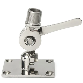 

New Arrival-For Boat Marine 316 Stainless Steel Marine VHF Antenna Dual Axis Adjustable Base Mount Aerials Antenna Base Stand