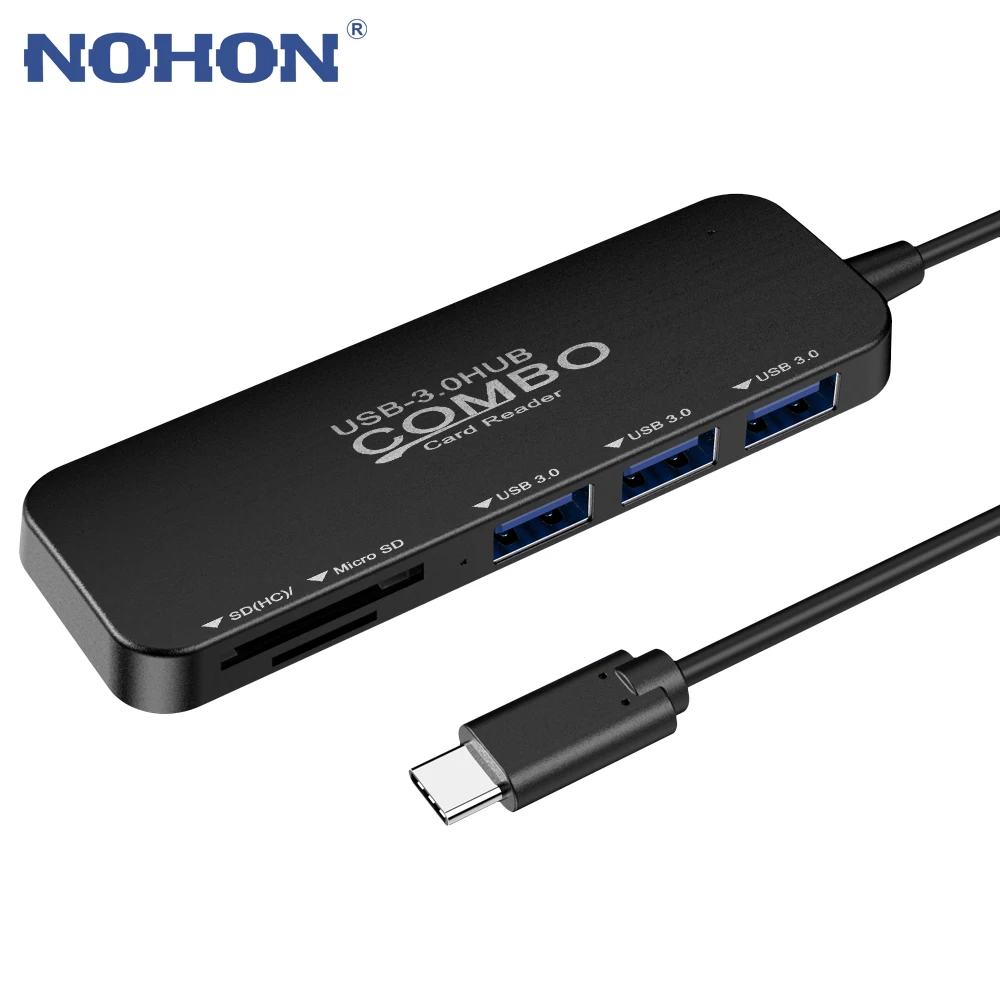 USB-концентратор с Type C на USB 3 0 сплиттер кардридер TF/SD комбинированный OTG адаптер