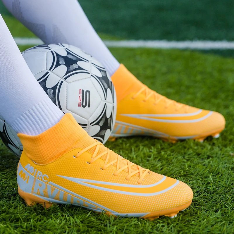 Men Soccer Shoes Cleats High Ankle Football Shoes Long Spikes Outdoor Traing Boots for Men Shoes Soccer Cleats Sneakers Men