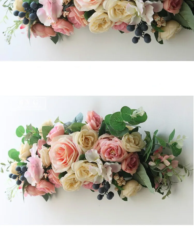 Wedding Flowers Artificial Wreath Rose Wreath Door Decoration Hanging Garland Lintel Festival Christmas Home Decor Accessories