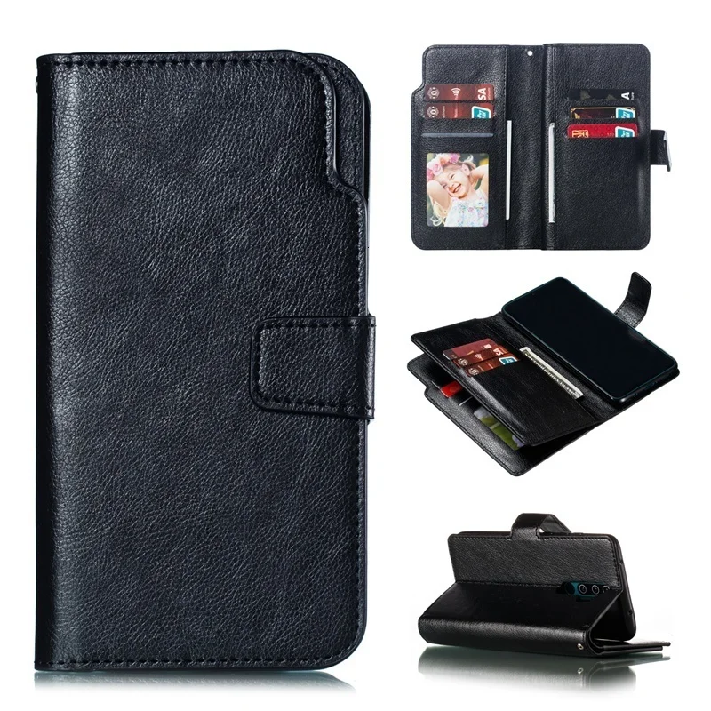 xiaomi leather case Retro Multi 9 Card Leather Flip Case For RedMi Note 8 Pro 7 6 5 4 4X 6A 7A 8A Wallet Cover For XiaoMi Mi 8 Lite 9 CC9 E A3 Cases xiaomi leather case cosmos blue