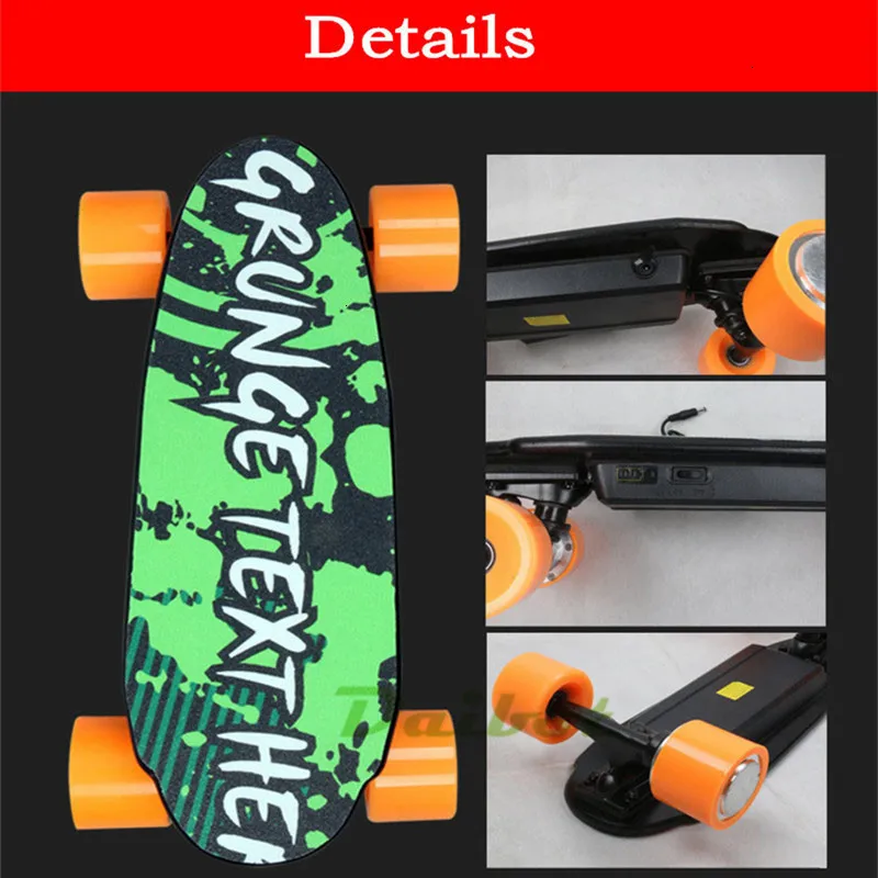 Daibot Adult Electric Scooter Four Wheel Electric Scooters 150W Hub Motor Wireless Bluetooth Remote Mini Longboard Skateboards   (1)