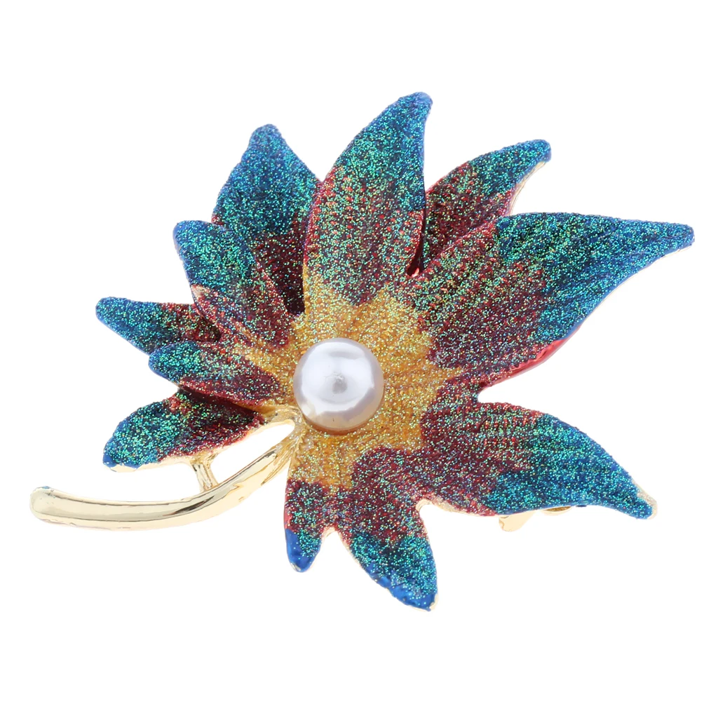 Maple Leaf Brooch - Double Layer Brooch Pins - Pearl Brooch - for Both Women and Men, Makes You More Elegant and Attractive