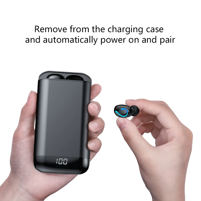 Q66 Bluetooth V5.0 наушники беспроводные наушники стерео Спортивные Беспроводные наушники гарнитура 6000 мАч Мощность для iPhone Xiaomi