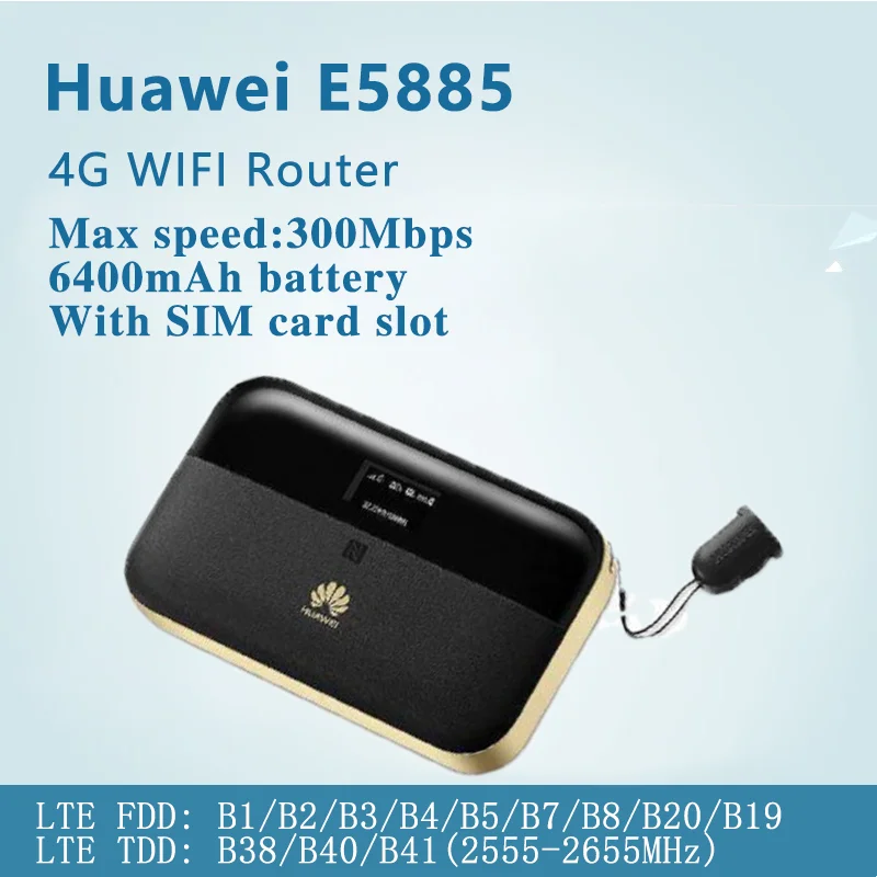 Разблокированный Мобильный Wi Fi PRO2 HUAWEI с аккумулятором 6400 мА/ч и одним портом RJ45 LAN