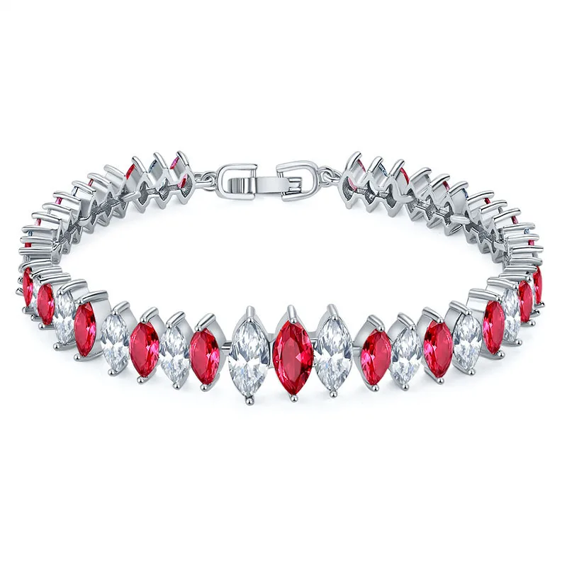 Iced, два цвета, кубический цирконий, Теннисный браслет, цепочка, элегантные женские вечерние ювелирные изделия, отделка из серебра, CZ, браслет, свадебный подарок