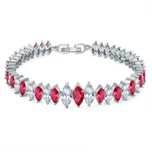 Iced, два цвета, кубический цирконий, Теннисный браслет, цепочка, элегантные женские вечерние ювелирные изделия, отделка из серебра, CZ, браслет, свадебный подарок